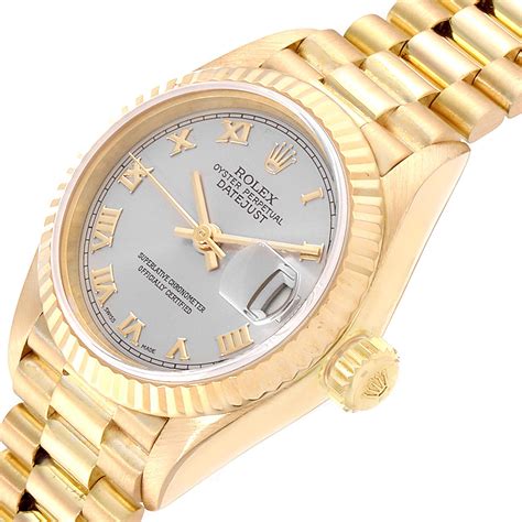 rolex datejust yellow gold president